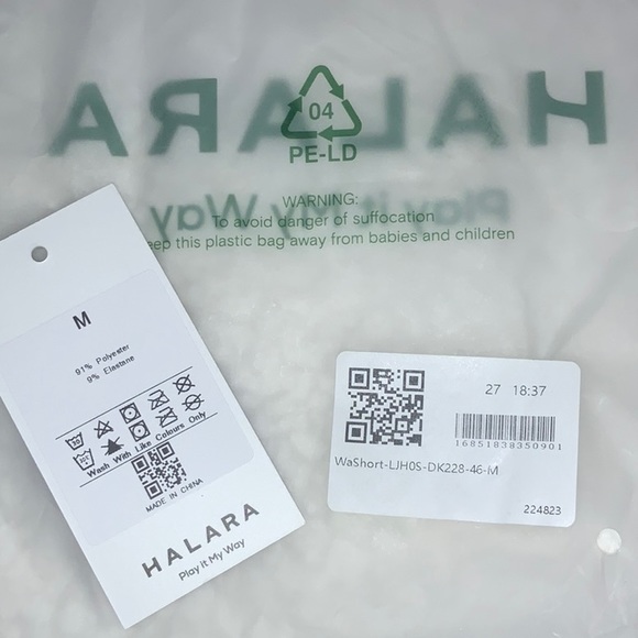 HALARA - New Black Lightweight Skort w/ 2 Front Pockets & 1 Back Pocket (Size M) - Picture 9 of 11